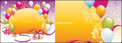 Balloon Geschenkkarte Hintergrund Vektor Material