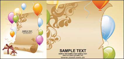 Paper präsentiert dem Hintergrund der Ballonmaterial vector
