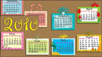 Lovely Kalender 2010 vector Material