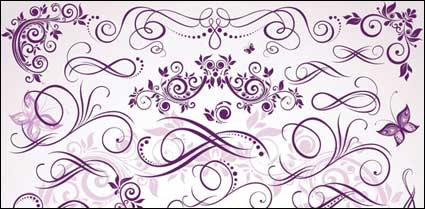 Purple feines Muster Vektor Material