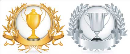 Yellow Gold Trophy Vektor Material