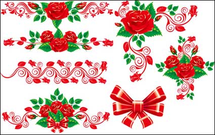 Schöne Rose Spitzen Vector Material