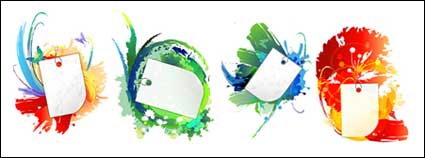 Ink Hintergrund und Blankokarten Vektor Material