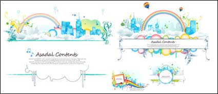 Fun City Thema Vektor Material