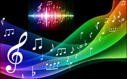 Symphony music background vector Material