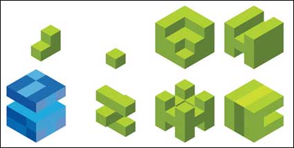 Vector Bildmaterial cube logo