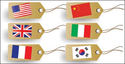 Flag-Tag-Vektor Material