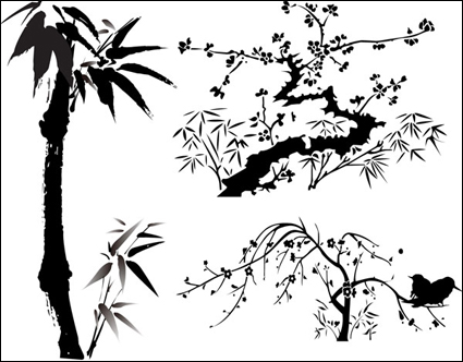 China Windvektor Ink Pflanzenmaterial