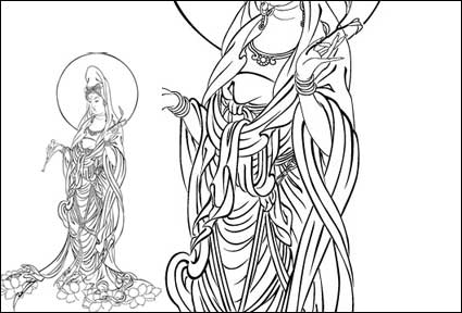 Bodhisattva der Barmherzigkeit (Vektorisierung)