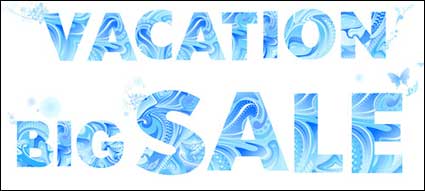 Blue Vector Material Briefe Sommer
