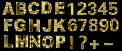 Diamond Englisch und digitale Vektor Material (Gold)