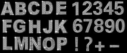 Diamond Englisch und digitale Vektor Material (Silber)
