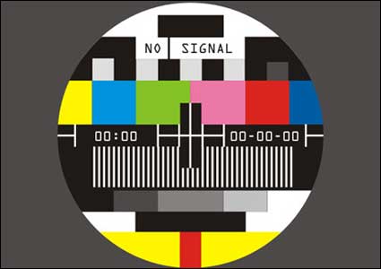 TV-Bildschirm nicht Signalvektor Material