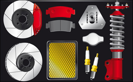 Auto Parts Vektor Material