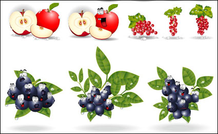 Vector Material mit den Augen von Obst
