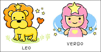 Cartoon 12 Konstellation Vektor Material (A-2)