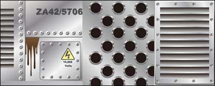 Metallplatte Serie Vektor Material