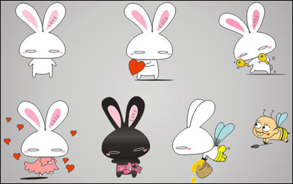 Love Kaninchen vector cartoon