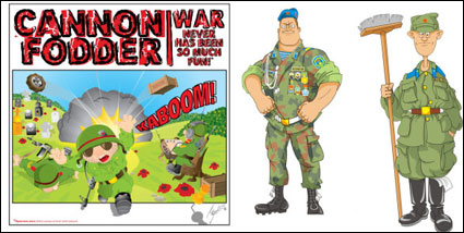 Cartoon Soldat vector