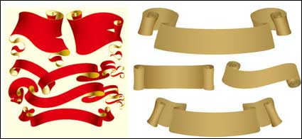 Vector Farbband und Papier Material