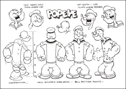 Popeye Beamten eingerichtet vector (1)