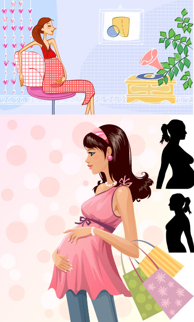 Schwangerenmode Vector Material
