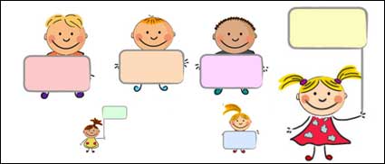 Cute Kinder Plakate Vektor Material