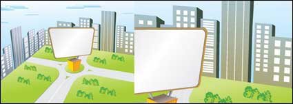 Cartoon Billboards Vektor Material
