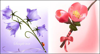 Schöne Blumen Vektor Material