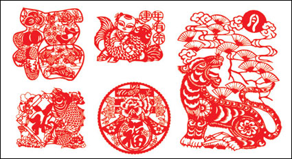 Vector chinesischen Scherenschnitt