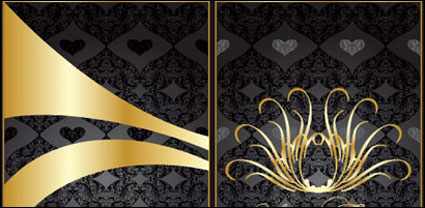 Gold Lochmuster Vektor Material