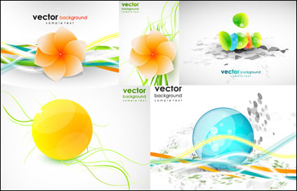 Dynamic line Form von Blumen Vector Material