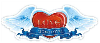 Heart-shaped Flgel Ribbon Vector