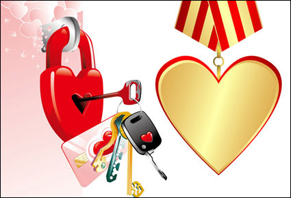 Valentinstag kreatives Design Vektor Material