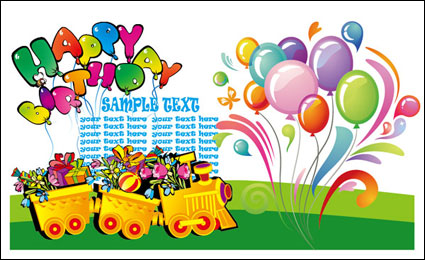 Happy birthday Thema Vektor Material