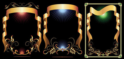 5 Gold Band Muster Vektor Material
