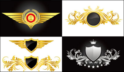 Muster Korn Vektor Flgel. Shield