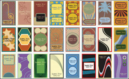 60 Retro-Stil Karten Vektor Material