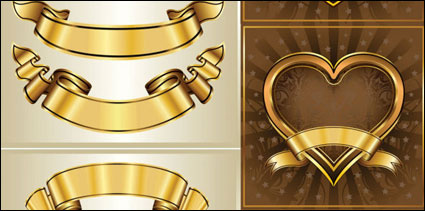[Golden Banner] Banner Vektor Material