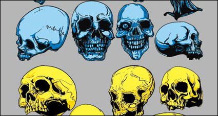 Skeleton Kopf Vektor Material