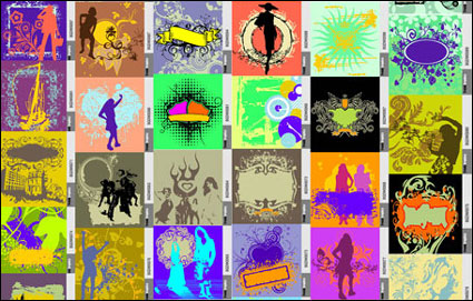 105 Vector Design-Elemente des Trend-Modelle