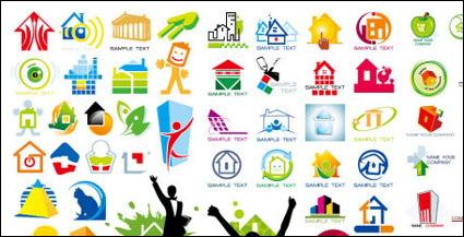 House Thema Logo Vektorgrafik Material
