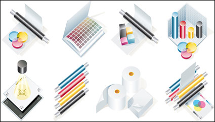 CMYK Icon fr das Thema Vektor-Material