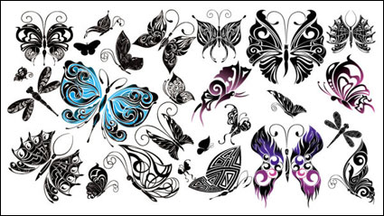Schöner Schmetterling Totem Vector