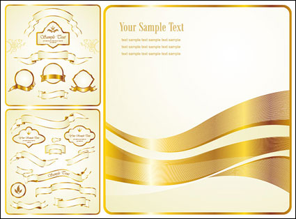 Vector Goldene Band-Label
