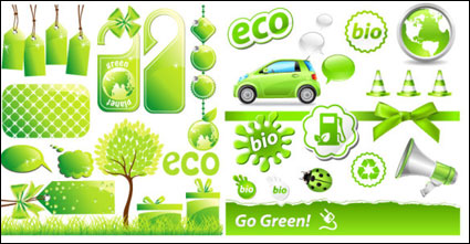 Low-Carbon Green Thema Icon Vektor Material