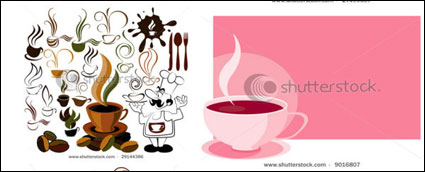Vector Kaffee-Symbol und Hintergrundmaterial