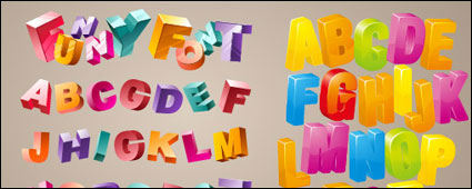 Lovely dreidimensionalen Buchstaben Vector