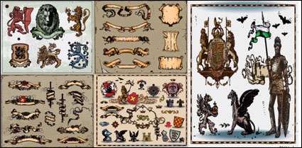 Alte Wappen Vektor Material