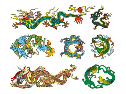 Klassischen chinesischen Dragon Vector von zehn